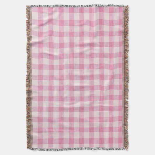 Couverture Gingham Rose Bébé (devant Vertical)