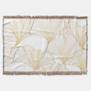 Couverture Ginkgo Gold : Arrangement de feuille luxueux