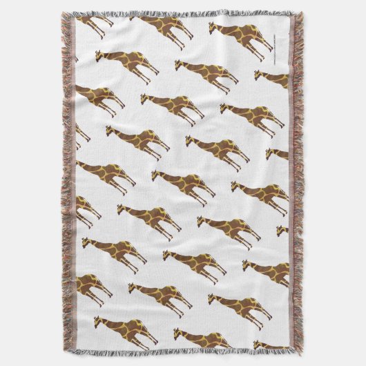 Couverture Giraffe Brown et jaune Silhouette (devant Vertical)