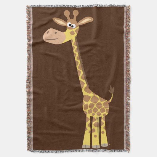 Couverture Giraffe Cartoon mignonne (devant Vertical)
