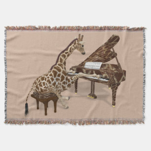 Couverture Giraffe douce Jouer Grand Piano