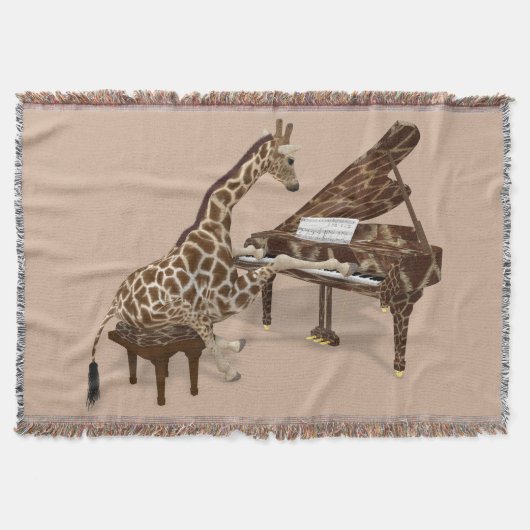 Couverture Giraffe douce Jouer Grand Piano (Devant)