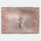 Couverture Glitter Rose Or huile Fancy Monogramme (Devant)