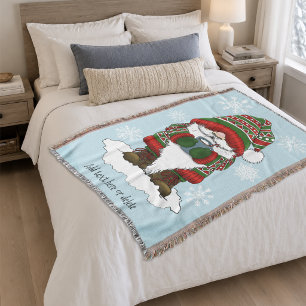 Couverture Gnome de Noël Cosy Rouge Vert Hiver Mignon