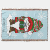 Couverture Gnome de Noël Cosy Rouge Vert Hiver Mignon (Devant)