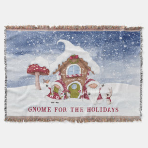 Couverture Gnome rouge et blanc pour les fêtes