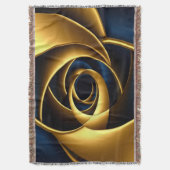 Couverture gold blue spiral abstract vortex pattern luxury ge (devant Vertical)