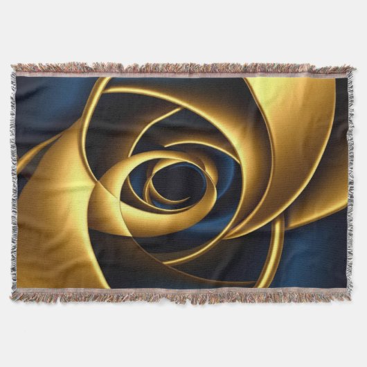 Couverture gold blue spiral abstract vortex pattern luxury ge (Devant)
