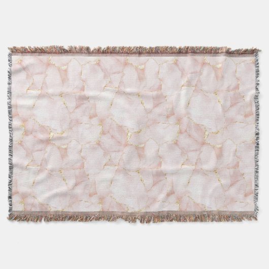 Couverture Gold Blush Pink Rose Petals Floral   (Devant)
