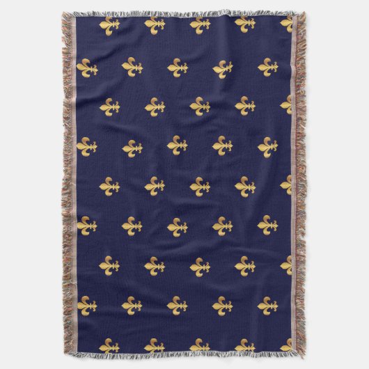 Couverture Gold Fleur de Lys Blanket (devant Vertical)