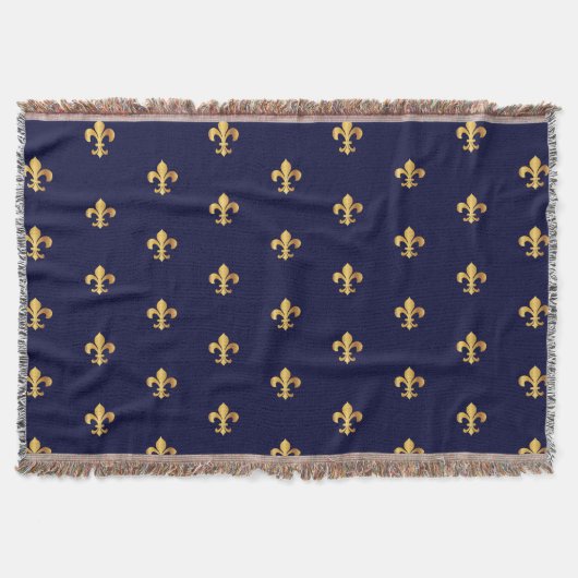 Couverture Gold Fleur de Lys Blanket (Devant)