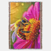 Couverture Golden Bee Flower Magic Design (devant Vertical)