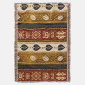 Couverture Golden Cowrie™ | Impression d'art mural africain d (devant Vertical)