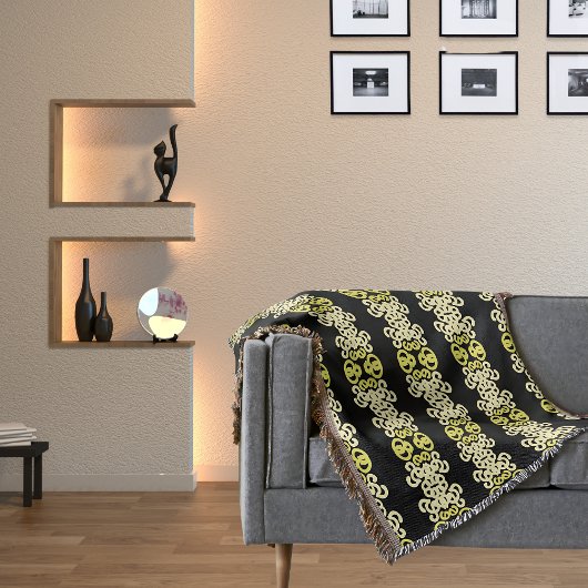 Couverture Golden Yellow Ornamental Stripe Seamless Pattern