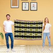 Couverture Golden Yellow Ornamental Stripe Seamless Pattern