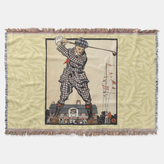 Couverture Golf Golfeur Vintage Antique Golf (Devant)