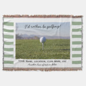Couverture Golf Personnalisé Golf Photo Green Striped (Devant)