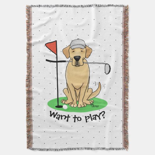 Couverture Golf Yellow Labrador Retriever (yaourt 3) Chien - (devant Vertical)