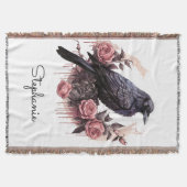 Couverture Gothic Raven Floral Dark Academia (Devant)