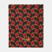 Couverture gothique en polaire florale (Devant)