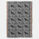 Couverture Gothique Halloween corbeau noir sur gris (devant Vertical)