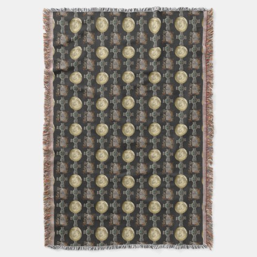 Couverture Gothique R.I.P. Headstone Celtic Cross Pleine lune (devant Vertical)