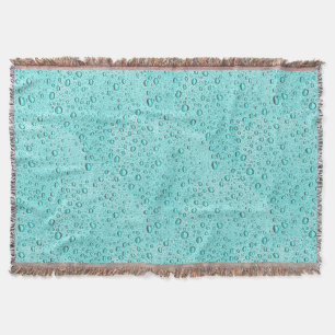 Couverture gouttelettes d'eau aquamarines