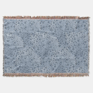 Couverture gouttelettes d'eau gris de métal