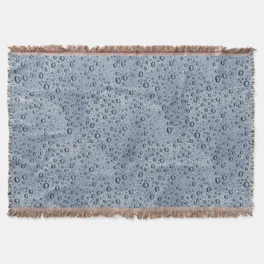 Couverture gouttelettes d'eau gris de métal (Devant)