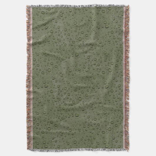 Couverture gouttelettes d'eau verte d'olive (devant Vertical)