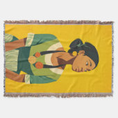 Couverture Grace en vert et or (Devant)