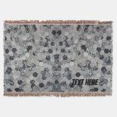 Couverture Gradient Hexagon noir et blanc personnalisé (Devant)