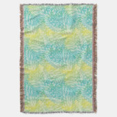 Couverture Gradient jaune et bleu vintage floral (devant Vertical)