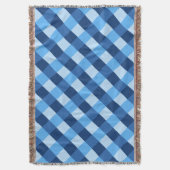 Couverture Grand Buffalo Check, tons bleu denim (devant Vertical)