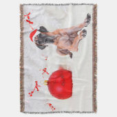 Couverture Grand chien Danse Casquette Joyeux Noël Ornement r (devant Vertical)