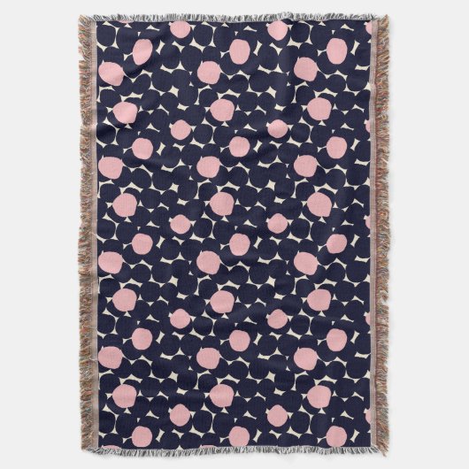 Couverture Grand motif de point bleu et rose (devant Vertical)