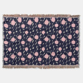 Couverture Grand motif de point bleu et rose (Devant)