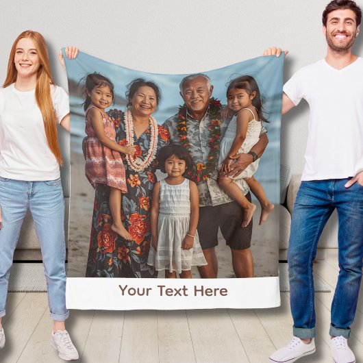 Couverture grand-parent personnalisée Fleece Idée