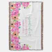 Couverture Grand poème grand-mère rose et orange floral (devant Vertical)