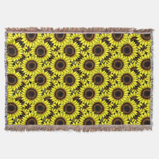 Couverture Grand Tournesol Jaune Doré (Devant)