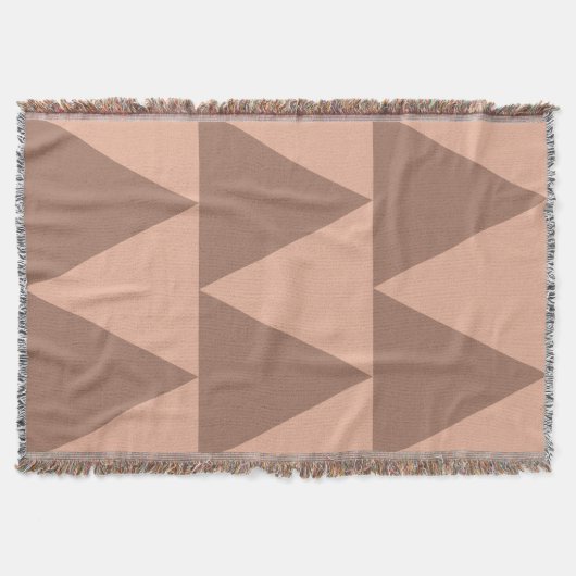 Couverture Grand Triangles géométriques Mocha Mousse Dusty ro (Devant)