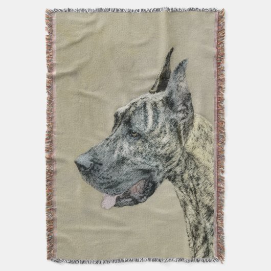 Couverture Grande Danse (Brindle) Peinture - Art Chien origin (devant Vertical)