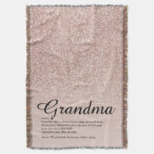 Couverture Grandma Définition Script Rose Parties scintillant (devant Vertical)