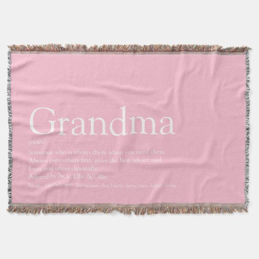 Couverture Grandma Granny Définition Pink Modern Fun (Devant)