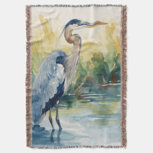 Couverture Grands hérons bleus Peintures à l'aquarelle du lac