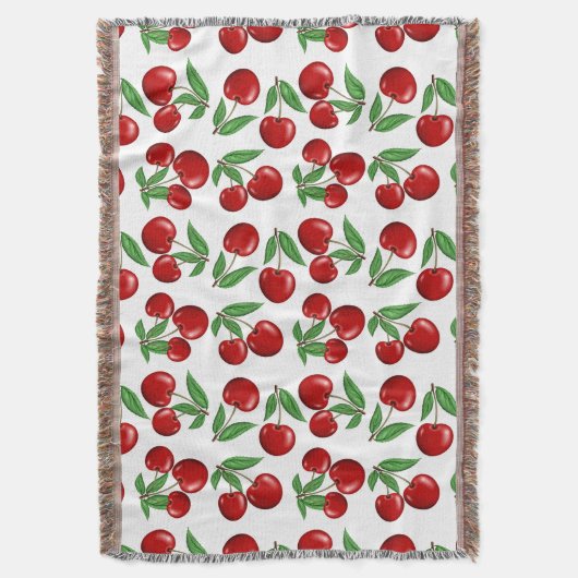 Couverture Graphique de cerises rouges sur tout le Motif (devant Vertical)