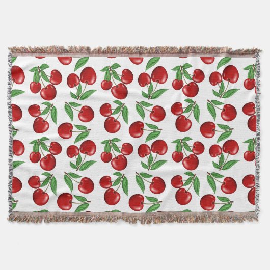 Couverture Graphique de cerises rouges sur tout le Motif (Devant)