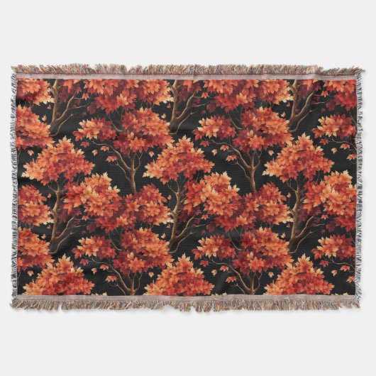 Couverture Graphique Motif sans couture Red Fall Maple Tree (Devant)