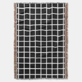 Couverture Gras Motif Grille noire et blanche (devant Vertical)