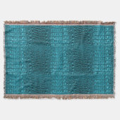 Couverture gravure d'alligator bleu bleu turquoise et chère (Devant)